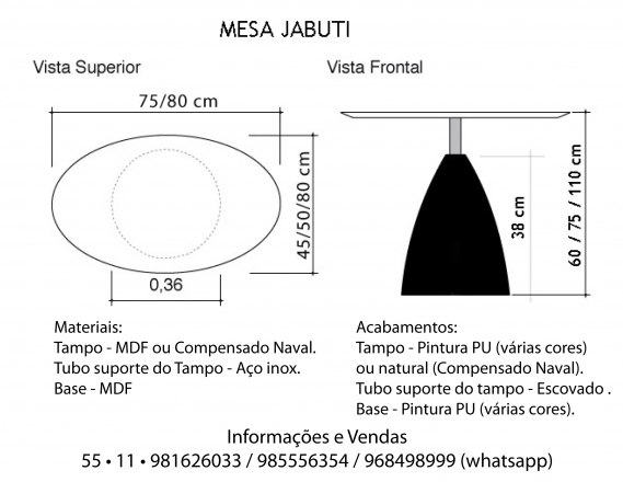 Foto Mesa Lateral JABUTI Foto Mesa Lateral JABUTI